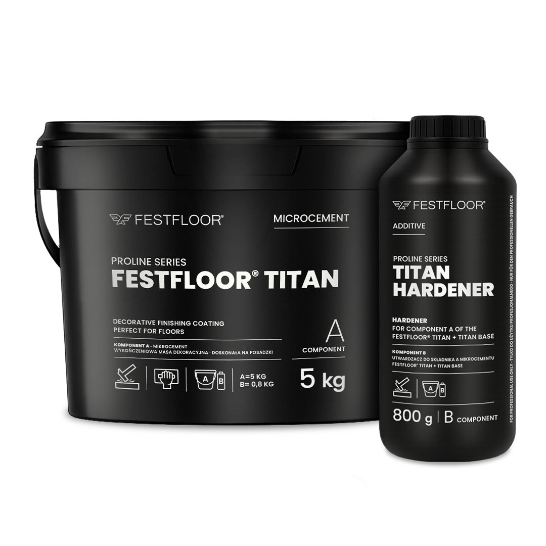Microcement kit for bathroom floor & tiles FESTFLOOR TITAN - 5m²